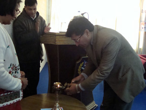 Honorable Member of NPC, Prof. Dr. Pushkar Man Bajracharya Inaugurating 4th ORSN Day.